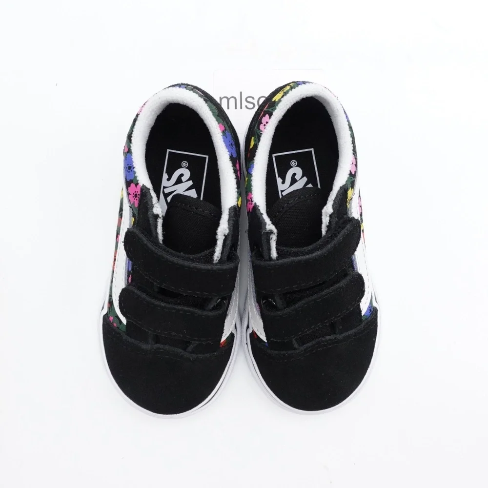 NEW Toddler Kid's VANS Old Skool V Hook and Loop Sneakers VN0A4VJJBA2